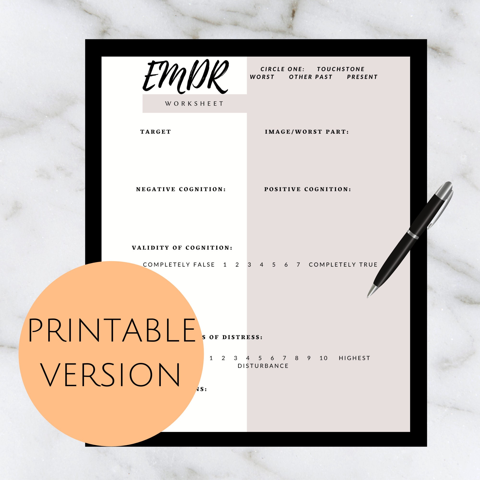 Emdr Assessment.pdf EMDR Assessment Worksheet for Therapists | EMDR Therapy | Digital or ...