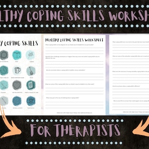 Healthy Coping Skills Worksheet for Therapists |  Anxiety Relief Counseling | Therapy Tools | Group Therapy |  Mental Health Counseling