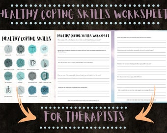 Healthy Coping Skills Worksheet for Therapists |  Anxiety Relief Counseling | Therapy Tools | Group Therapy |  Mental Health Counseling