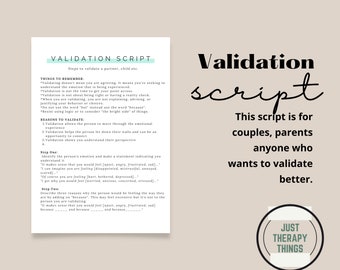Guion para la validación de emociones para padres, parejas y terapeutas / Cómo validar las emociones (guion) / Terapia / Orientación / Matrimonio y familia