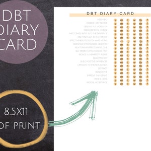 Cartão Diário DBT | Habilidades Semanais | Terapia DBT | Habilidades em DBT | planilha dbt | folheto dbt | cartões dbt | habilidades de enfrentamento | ferramentas de terapia