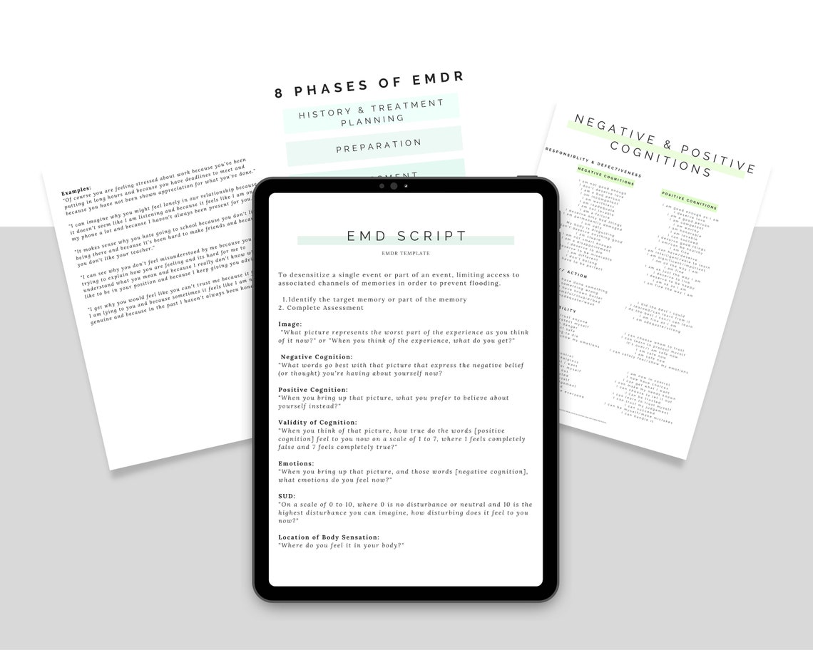 EMD Script Bundle Phases of EMDR Negative and Positive - Etsy