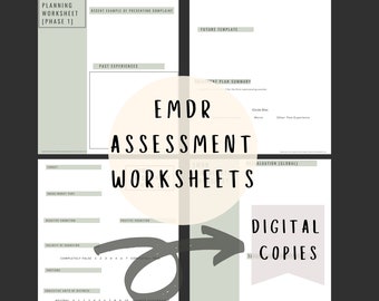 EMDR Reprocessing Worksheets and Assessment for EMDR Therapy | Worksheets for Therapists | Digital Copies | Emdr Therapy and Counseling