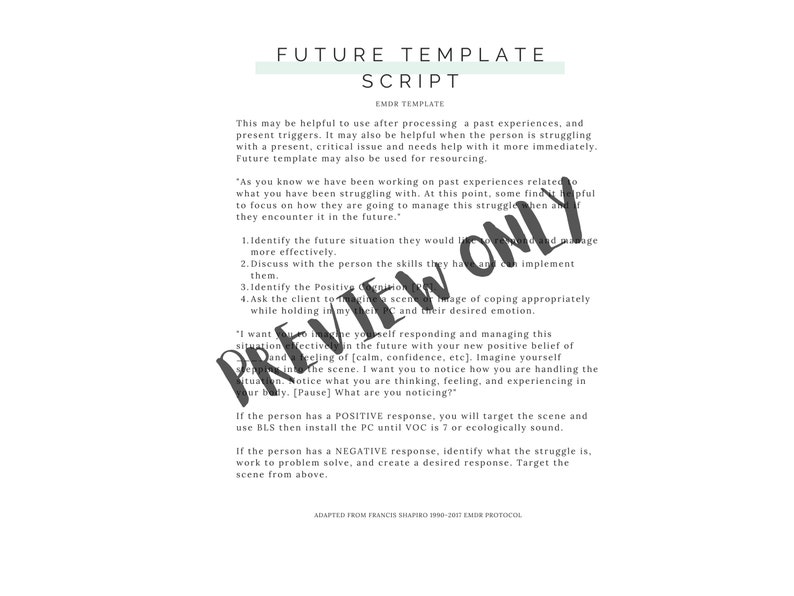 Future Template Emdr Script