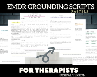 EMDR Scripts for Therapists | Therapy worksheets | EMDR Therapy | Grounding Exercises | EMDR Therapy | Anxiety Relief | Therapy Handout