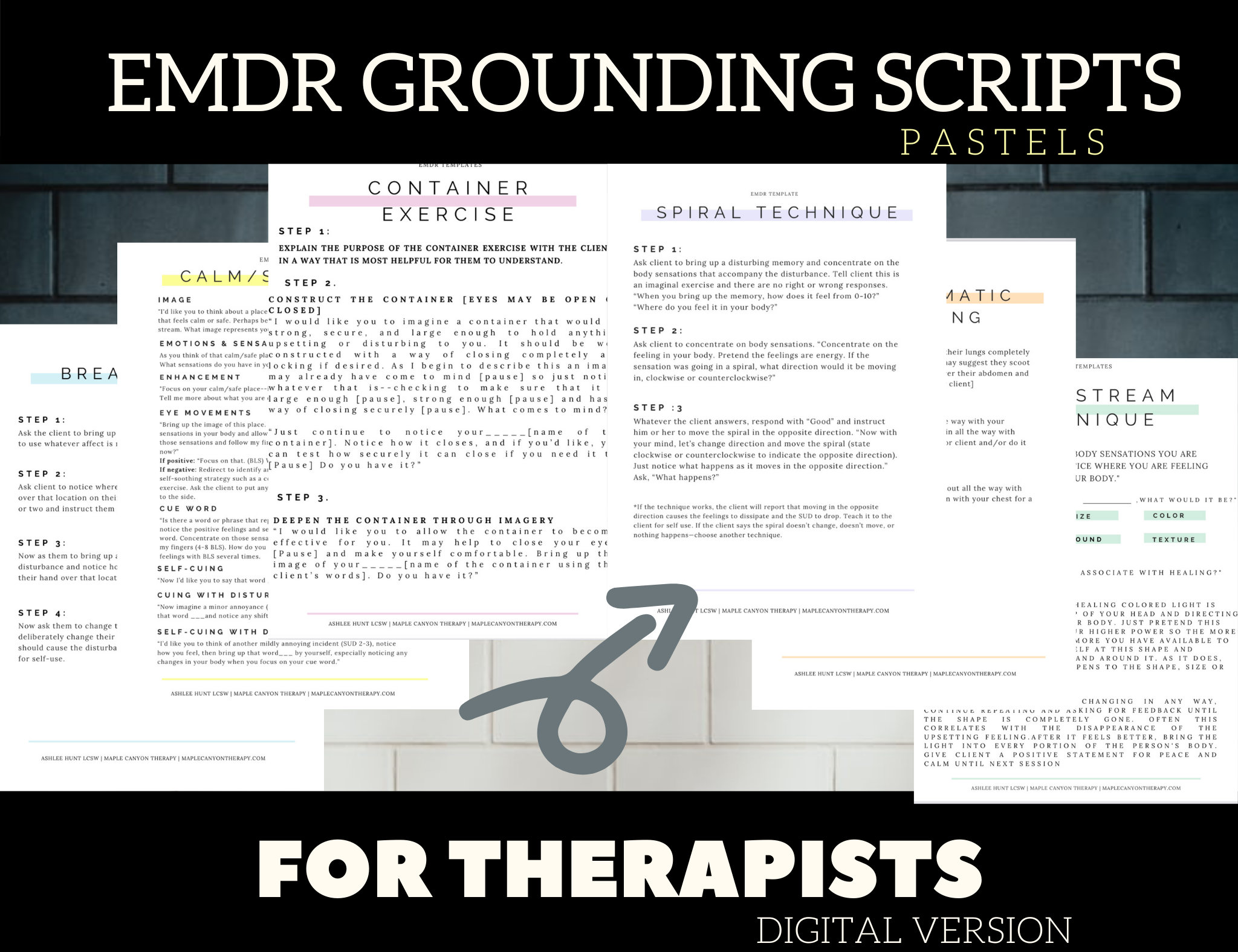 EMDR Scripts for Therapists Therapy worksheets EMDR Etsy 日本