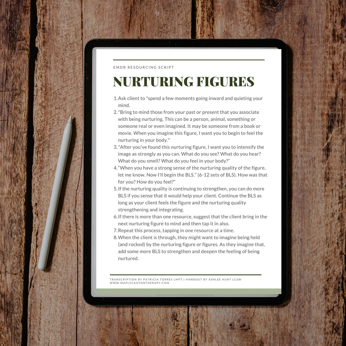 EMDR Resourcing Script Nurturing Figure Therapy | Etsy