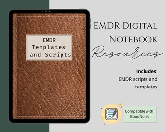 EMDR Digital Notebook with Scripts and Templates for Therapists | emdr therapy | Therapy | Counseling | grounding scripts | mental health