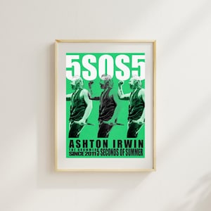 Impression d&#39;art numérique 5SOS d&#39;Ashton Irwin : 5 secondes d&#39;affiche pour les fans de l&#39;été (téléchargement numérique)
