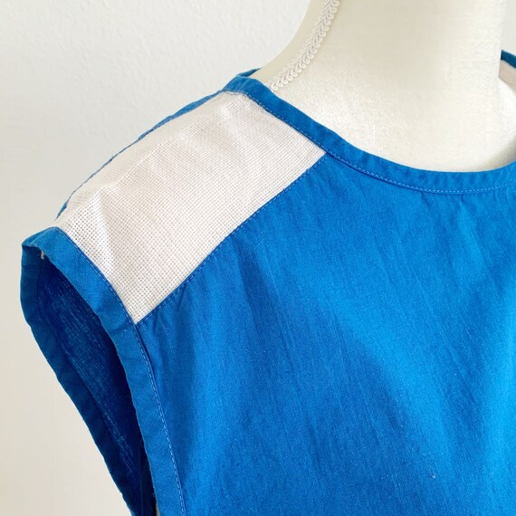 Vintage 80s GAP sleeveless color block cotton wea… - image 9