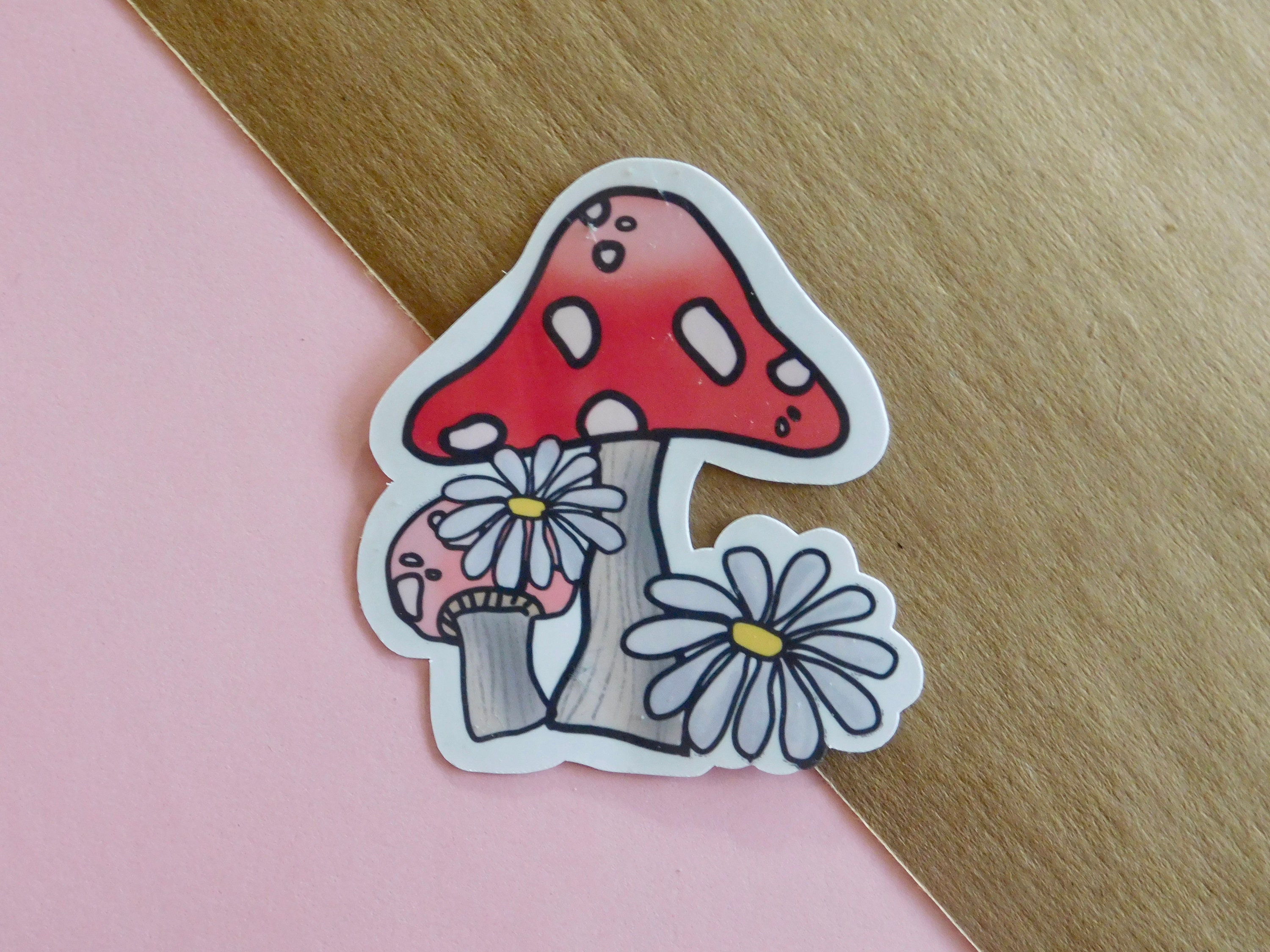 Mushroom Vinyl Sticker Decal Mushroom Stickers Plant Etsy