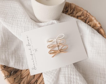 Faux Suede Baby Bow Hair Clip: Small Alligator Clip - 4cm