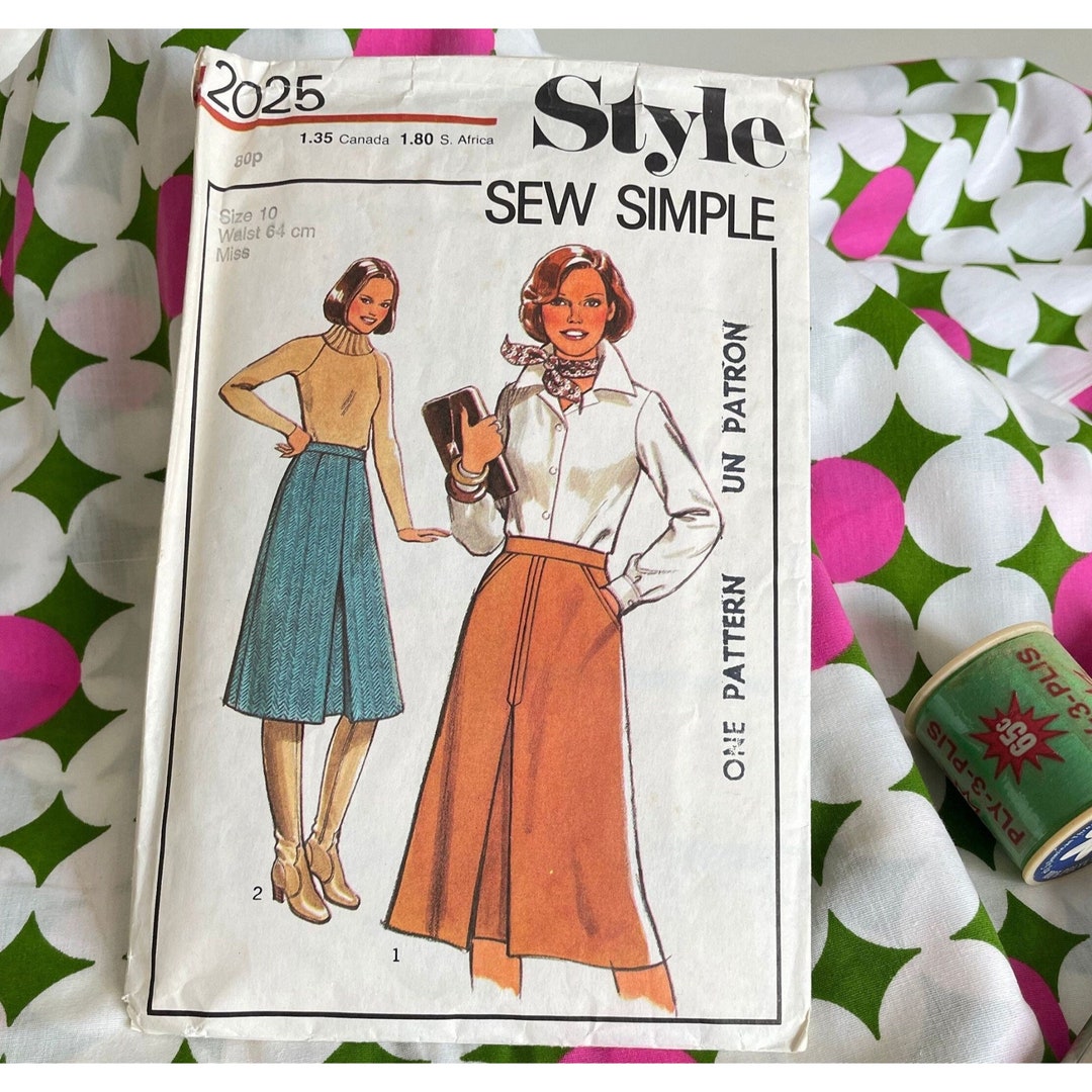 70s Vintage Sewing Pattern Style No 2025 1977 Sewing Etsy