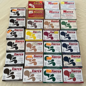 Tintex Fabric dye, all purpose washing machine and hand dying dye, vintage box, DIY fabric dye, powder pigment