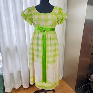 Lime Plaid Dress - Etsy