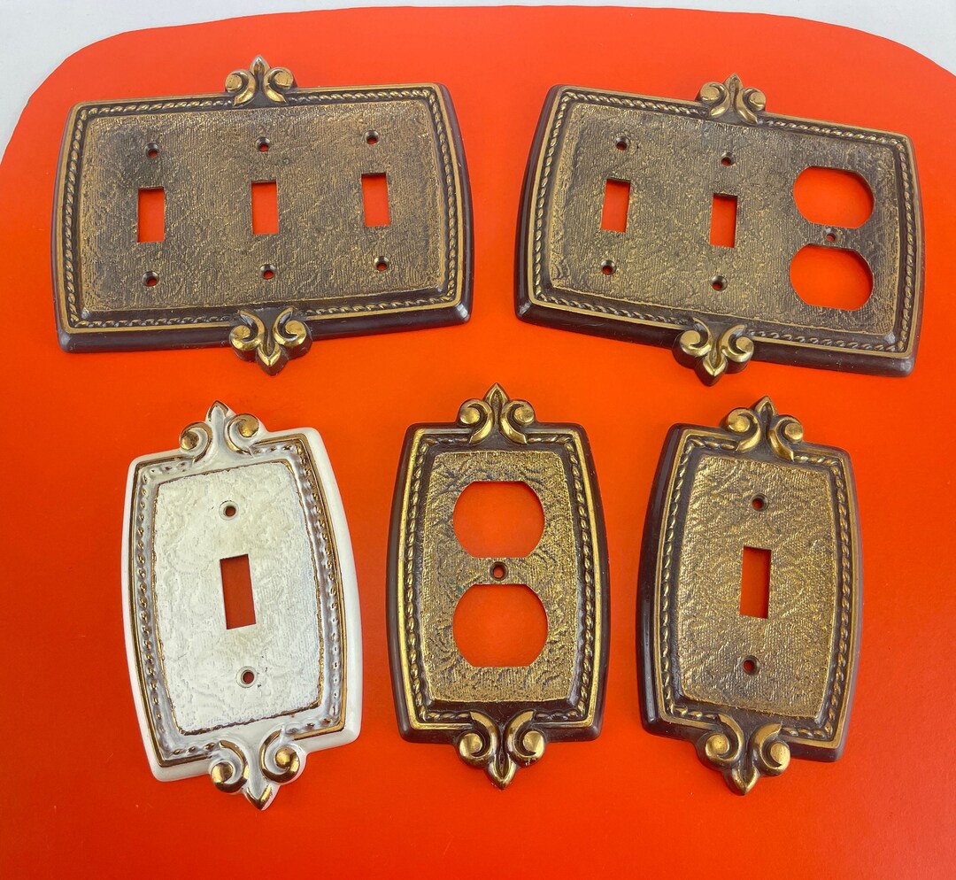 Vintage Light Switch Cover Brass Rococo Switch Plate Etsy
