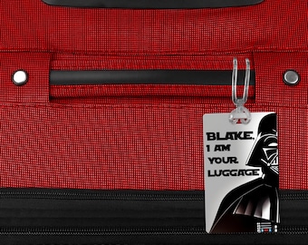 Spring is in the Air... So is travel! Darth Vader. Custom Luggage Tag, Travel Accessories, , Personalized Tag, Graduation Gift
