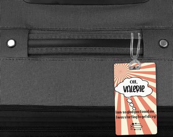 Spring is in the Air... So is travel! Personalized Aluminum Luggage Tag, Funny Travel Accessories, Custom Wedding Gift