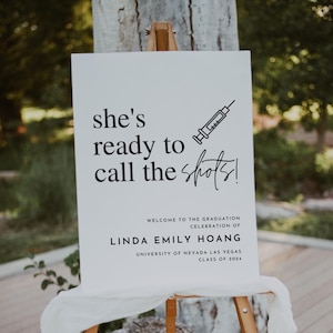 Minimalist Nurse RN Graduation Welcome Sign Template, Welcome to Graduation Party Sign, Grad Poster, Editable Graduation Decoration