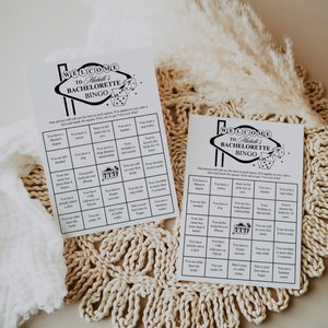 Juego de bingo de despedida de soltera, plantilla editable de bingo de fiesta de Bach, juego de beber retro de despedida de soltera de Las Vegas, juego de beber sucio de Bach