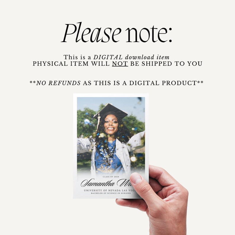 Minimalist Nursing Graduation Announcement Card BSN RN Nurse Etsy