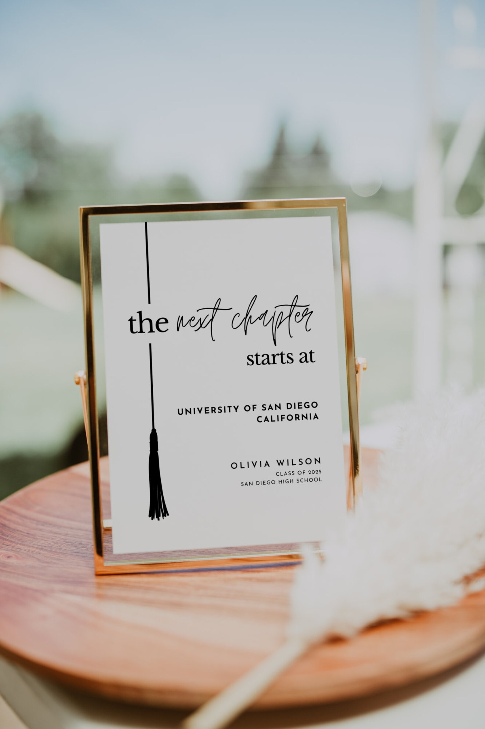 The Next Chapter Begins at Sign Template, Editable Graduation Table ...