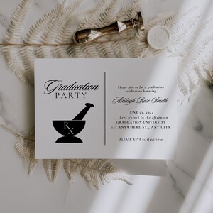 Pharmacy Graduation Announcement Card, Pharmacy School Grad Party ...