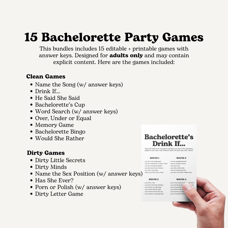 Ultimate Bachelorette Party Game Bundle, Editable Bach Party Game ...
