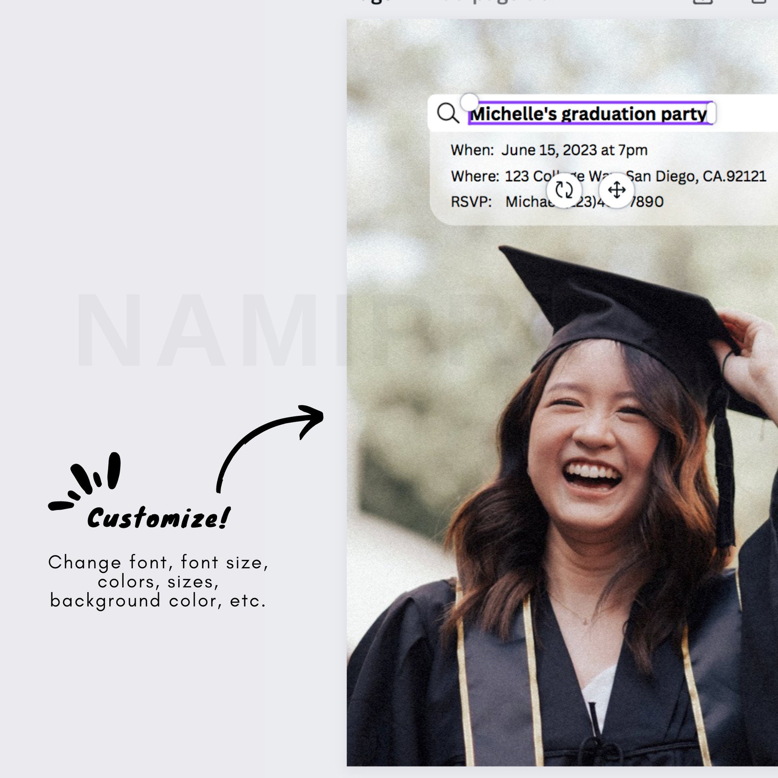 Modern Graduation Ceremony Invitation Card Template, Minimalist ...