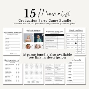 Modern Minimalist Over Equal or Under Game, Graduation Party Game for ...