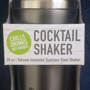 Gray Stainless Steel Cocktail Shaker - 20 Oz Martini Shaker