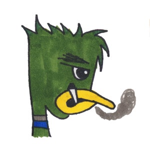 Sticker Art - smoking duck