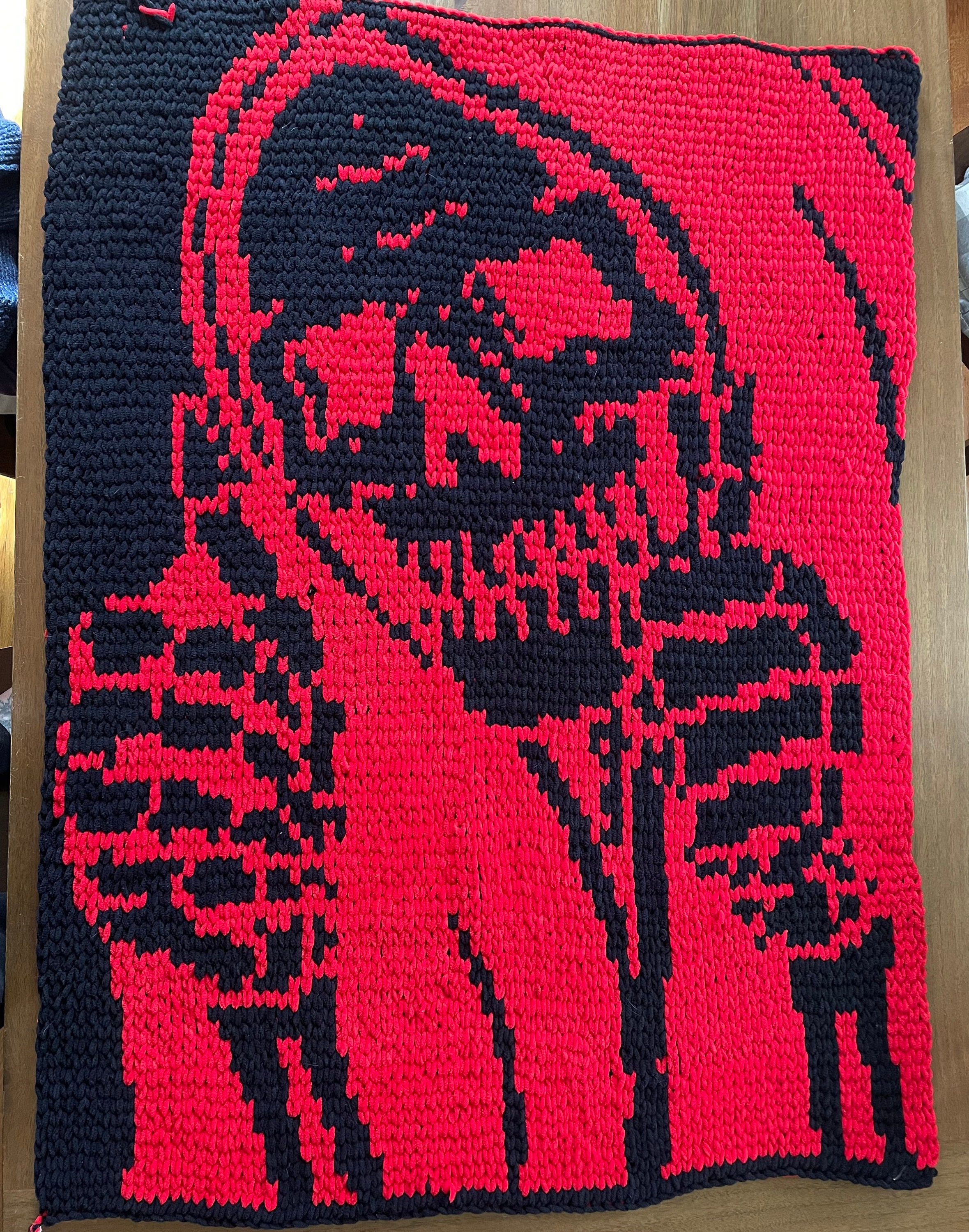 Everything is Fine Reaper Pattern, Graphghan for Finger Knitting, Skull ...