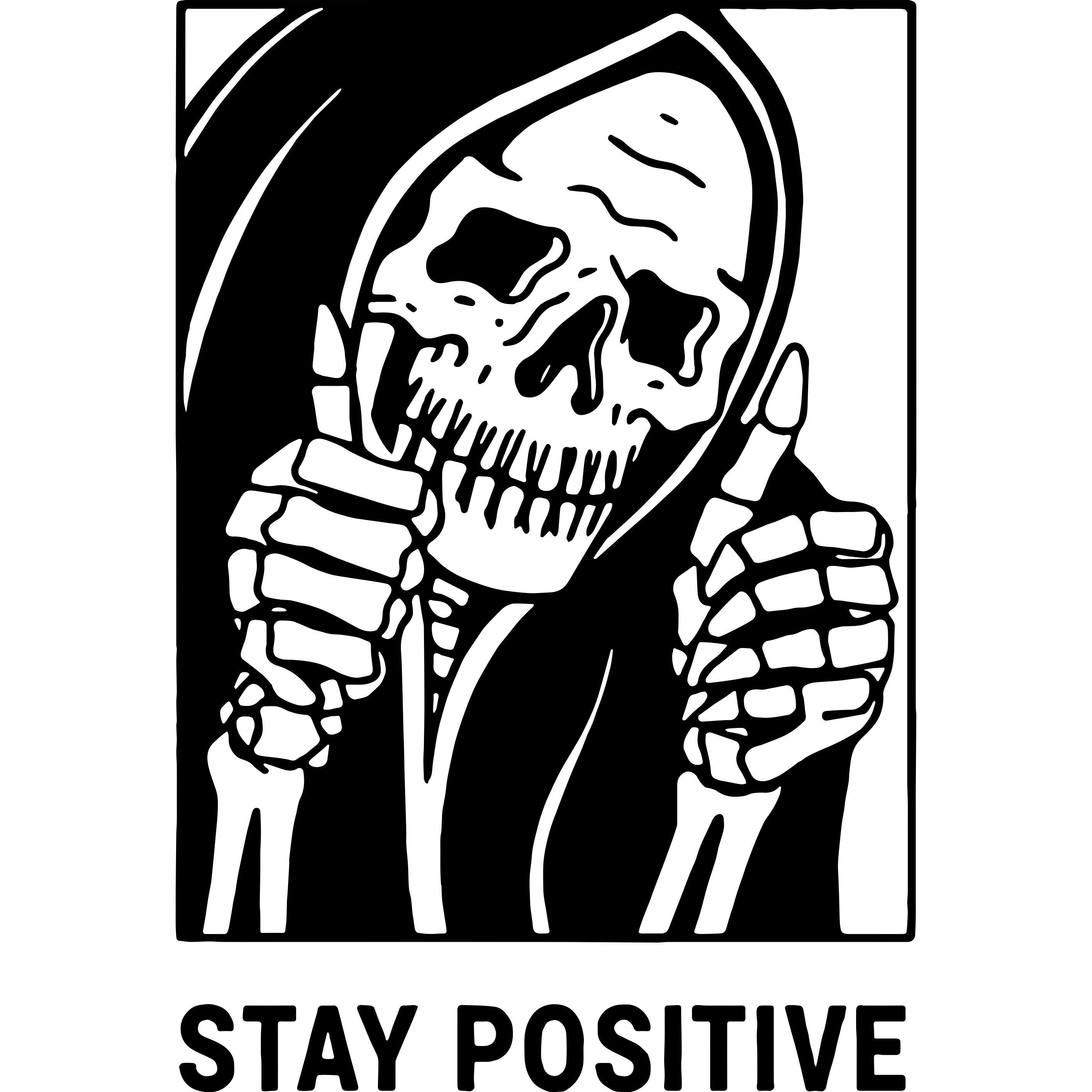 Everything is Fine Reaper Pattern, Graphghan for Finger Knitting, Skull ...
