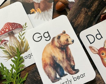 Forest Alphabet Cards | Montessori | Homeschool Preschool