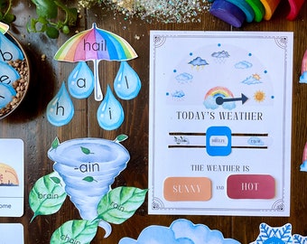 Weather Early Learning Unit | Spring Homeschool | Language and Math Activities