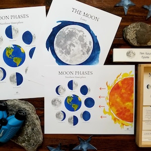Night Sky Unit Study Curious Trails Moon Phases Unit Study Nature Study Homeschool Curriculum image 2