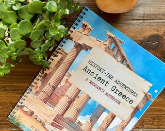 Ancient Greece History-Ink Adventures Research Notebook: Homeschool Curriculum (PDF Download)