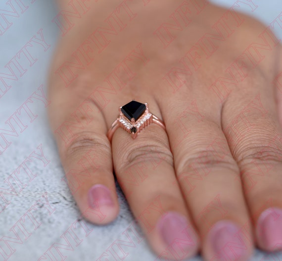 アクセサリー otti 3.10 Ctw Kite 12.00x8.00mm 925 Silver 14K Rose Gold Plated