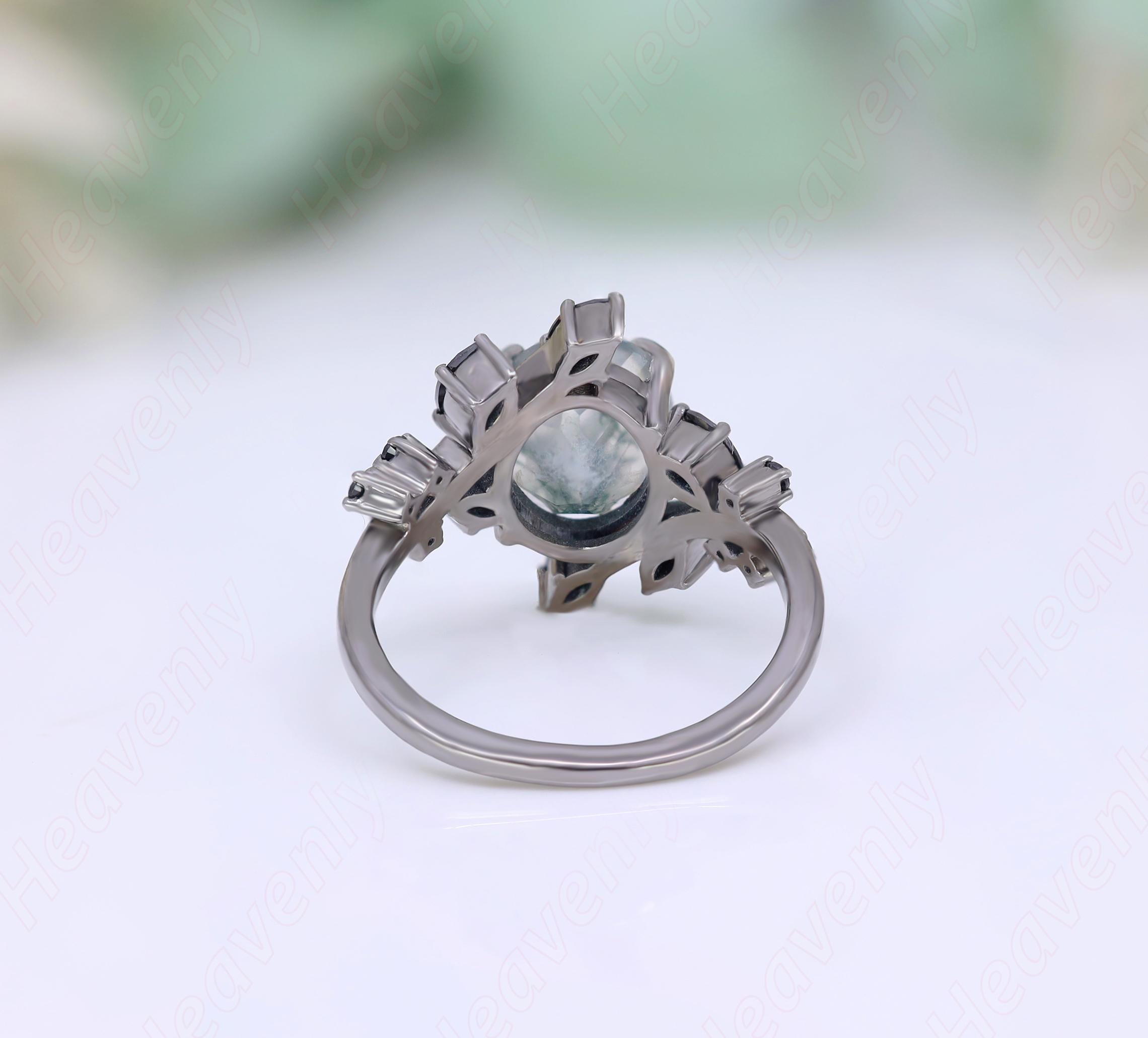 LORO shape ring 08（color：silver） ASHI Silver Leaf Diamond Fashion Ring 86508WJSSSLRG