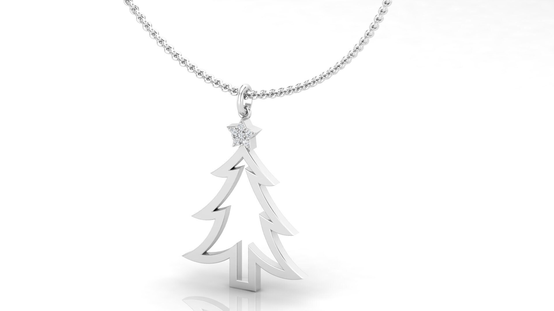 Sterling Silber Weihnachtsbaum Halskette mit simulierten Etsy
