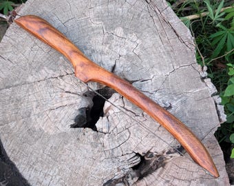 Coltello da pane in legno fatto a mano, affettatrice per pane a lievitazione naturale seghettata in acciaio inossidabile, utensile da cucina regalo per panettiere, coltello da pane curvo, coltello regalo personalizzato
