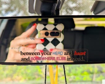 head heart & somewhere else decal sticker | clear sticker | mirror decal | mirror sticker | car sticker | car decal | kiss disco