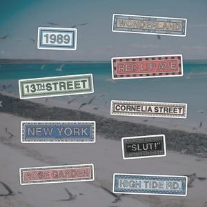 Pegatinas de azulejos de metro de 1989 / Azulejo de metro / Nueva York / 1989 / Calle Cornelia / Calcomanía para botella de agua / Pegatina para vaso