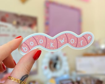 bookworm matte sticker