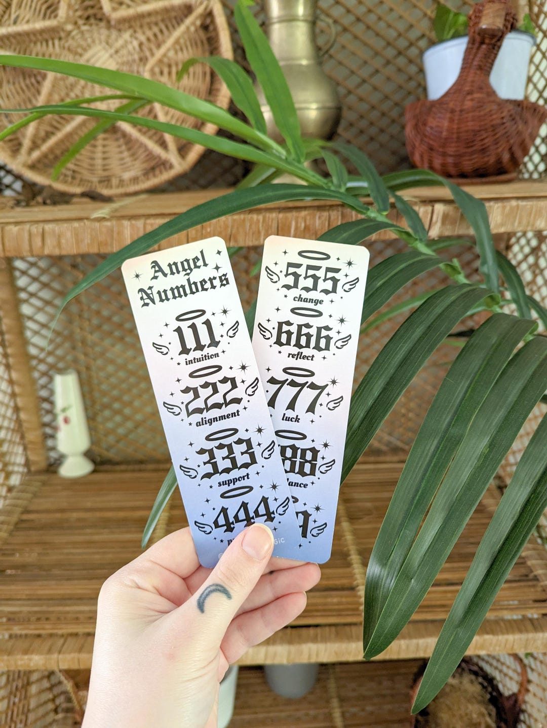Angel Numbers Bookmark | Book Lover | Reading Gift | Reading ...