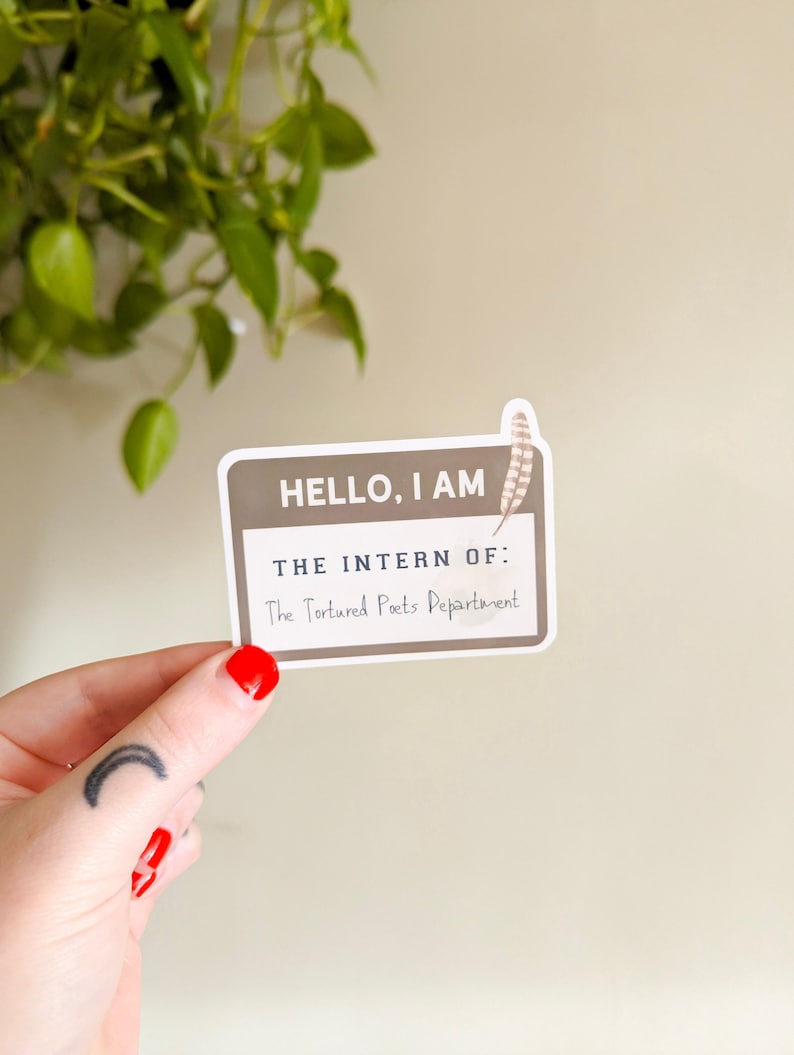 Intern @ Ttpd Sticker | Hello I'm Sticker | Name Tag Sticker | Water ...