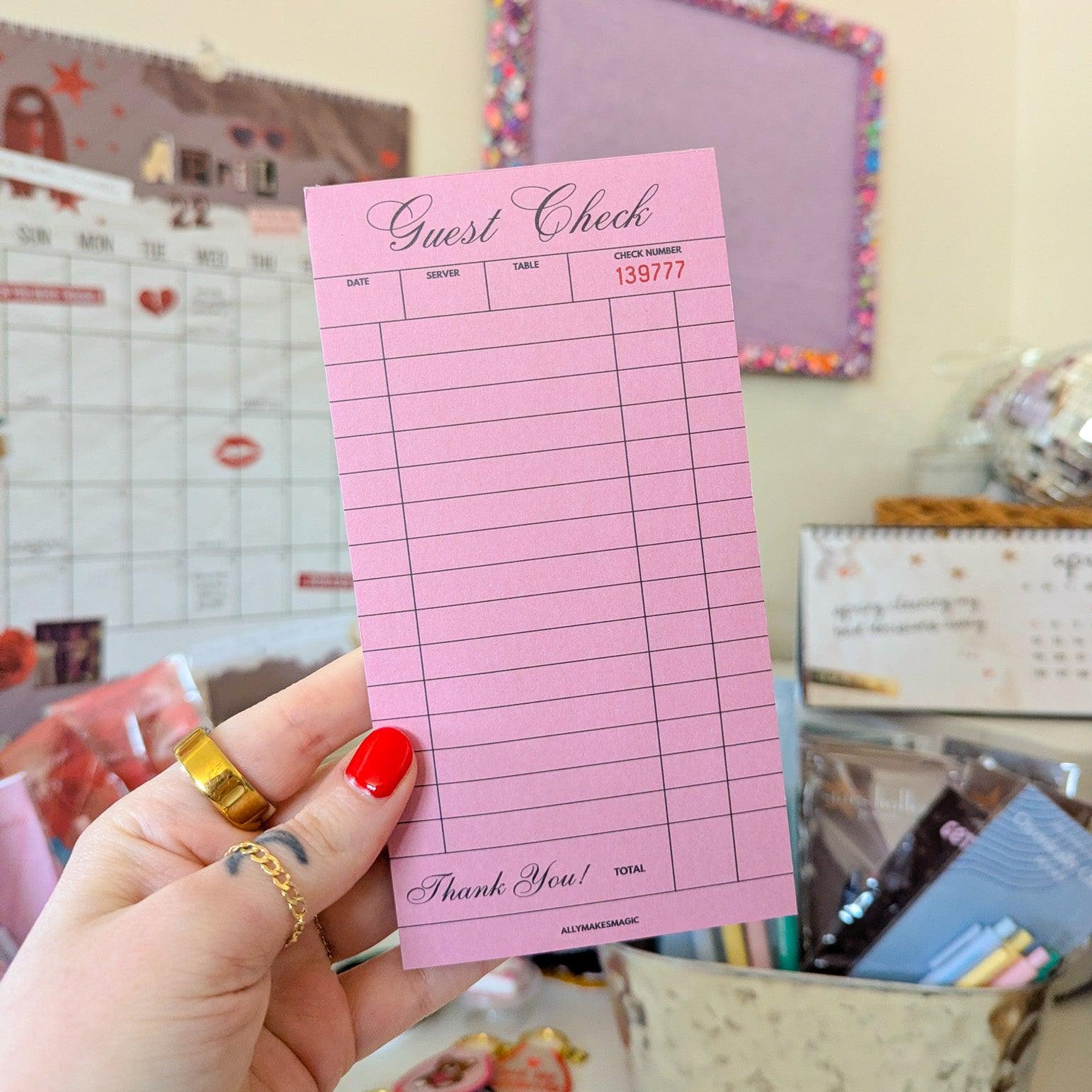 Vintage Guest Check Notepad | Writing Pad | Note Pad | Note Taking ...