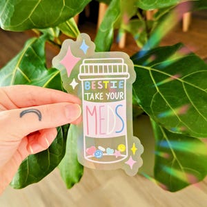 take your meds suncatcher sticker | meds sticker | bestie sticker | rainbow maker | window decal | window sticker | rainbow suncatcher