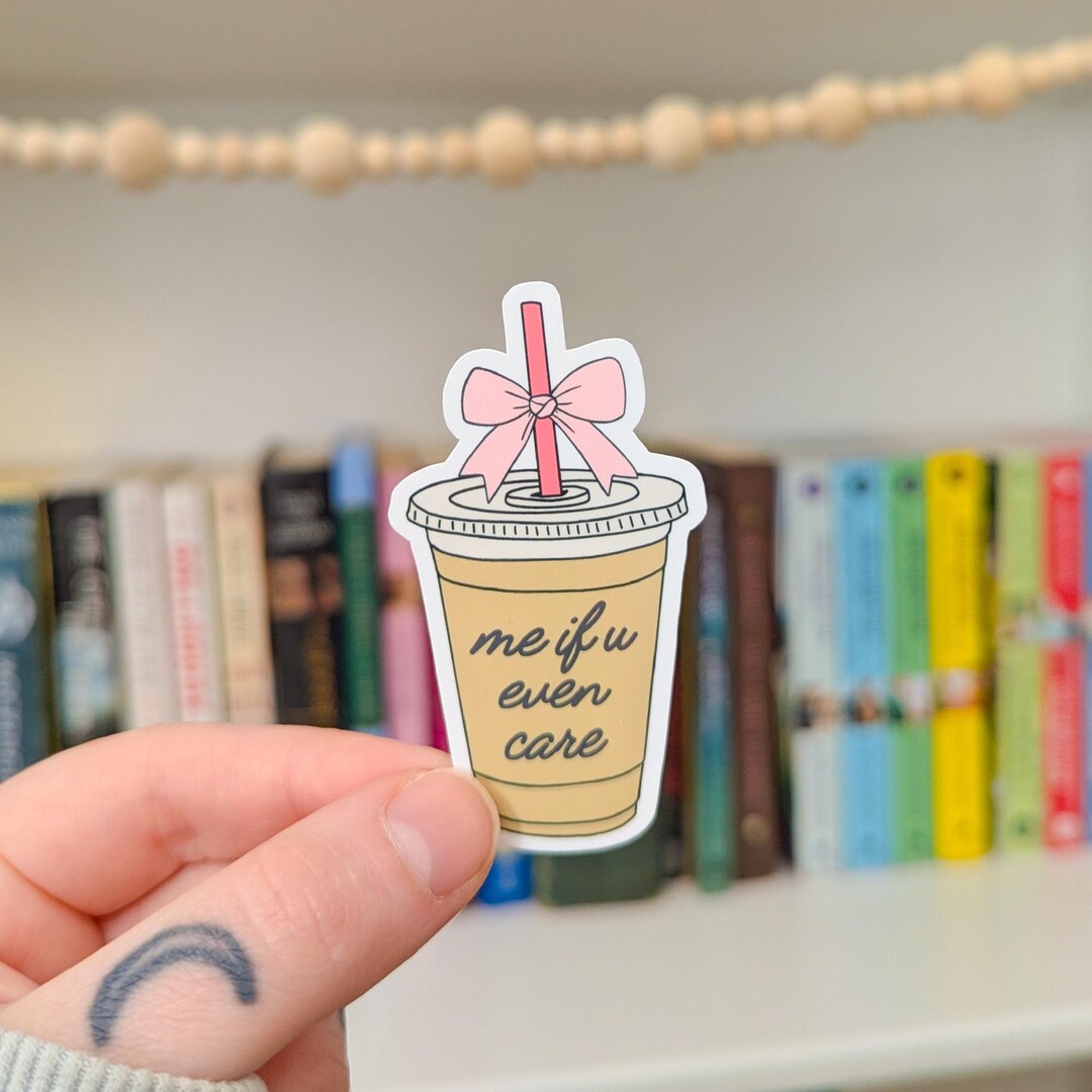 Iced Coffee (meifuevencare) Sticker | Water Bottle Decal | Tumbler ...